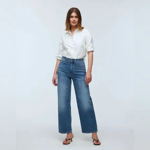 Madewell Slim Wide-Leg Crop - Picture 1 of 10